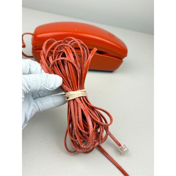 Vintage Western Electric Trimline Touch Tone Wall Telephone Burnt Orange DL2425 - Picture 6 of 10